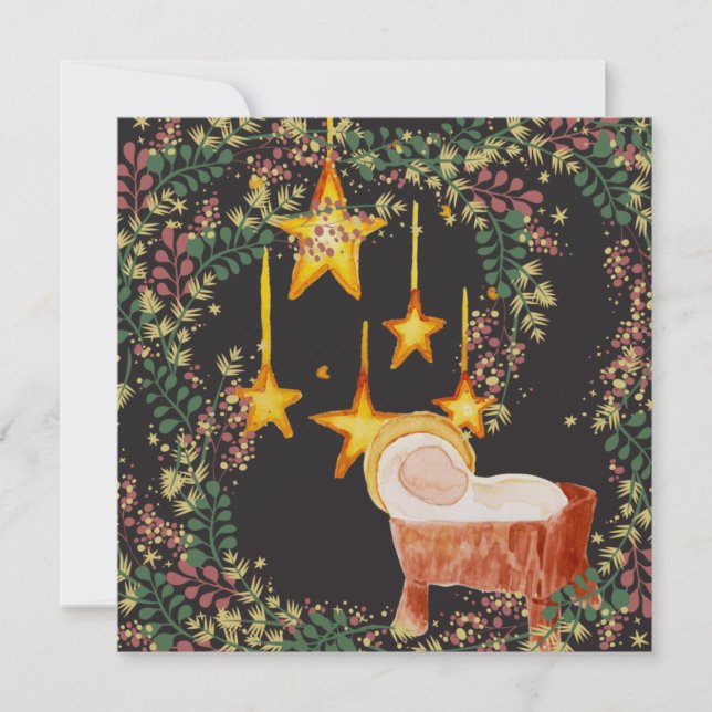 Greeting Card för spanska julafton Navidad Blommig Kort (Framsida)