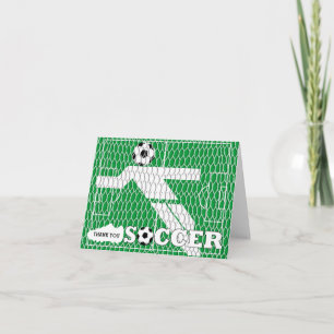 Greeting Card för Tack fotbollsspelare Kort