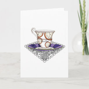 Greeting Card för tekopp-klockor Kort
