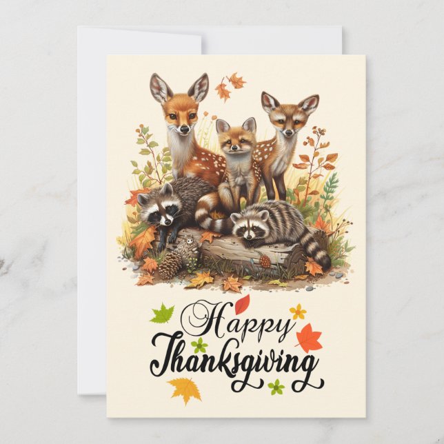 Greeting Card för Thanksgiving av träskbeställning (Framsida)