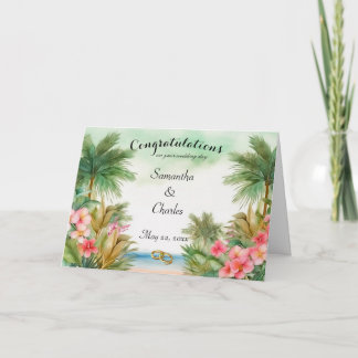 Greeting Card för Tropical Personlig Bröllop Kort
