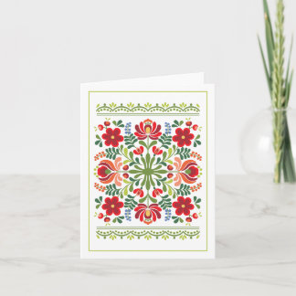 Greeting Card för ungerska Röda blommor Kort