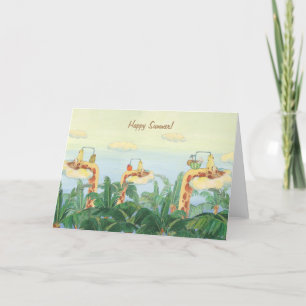 Greeting Card för vänner i Lycklig Summer Graffe Kort