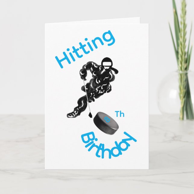 Greeting Card : Hitting 8Th Birthday . Kort (Framsida)
