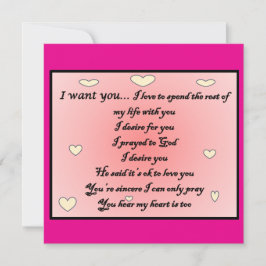 Greeting card 'I want you" Kort