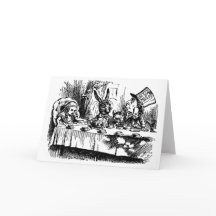 Greeting Card illustration Alice i Wonderland