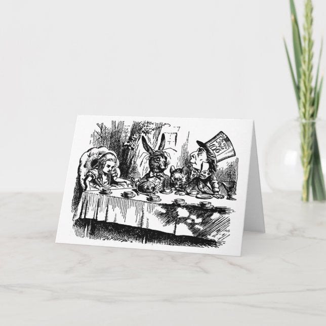 Greeting Card illustration Alice i Wonderland Kort (Framsida)