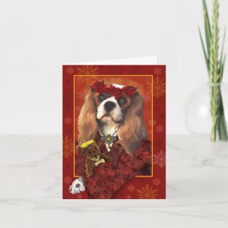 Greeting Card, julkort, Cavalier Spano Ho Helgkort