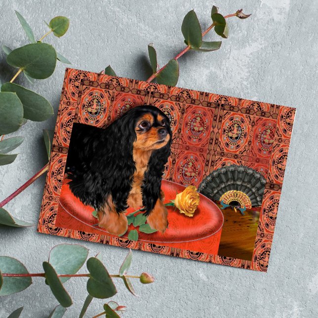 Greeting Card, Kung Charles Cavalier Spain Hälsningskort (Skapare uppladdad)