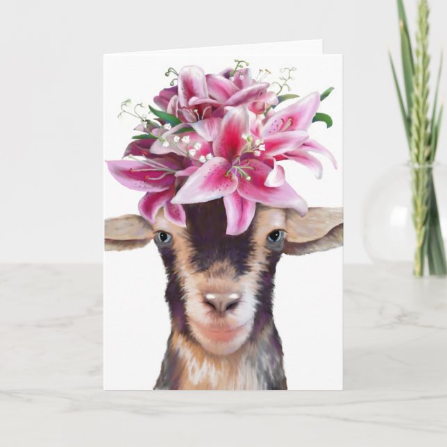 Greeting Card Lily the Goat Kort (Framsida)