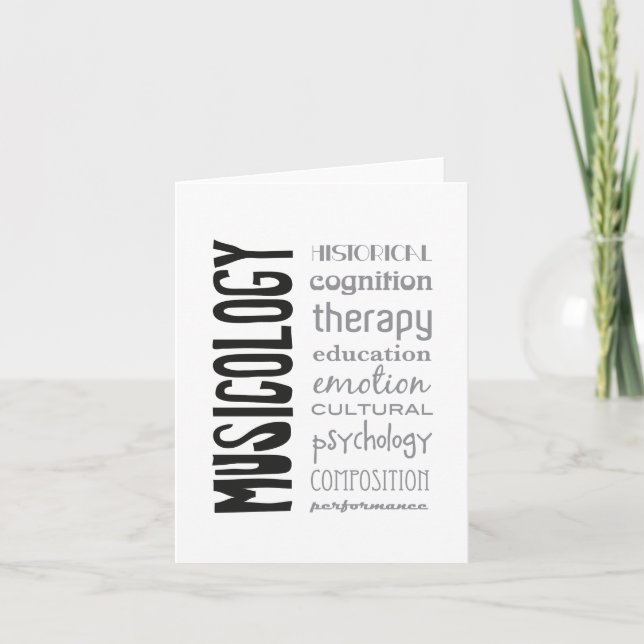 greeting card - MUSICOLOGY Kort (Framsida)