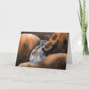 Greeting Card-nummer för Mountain Vatten Kort