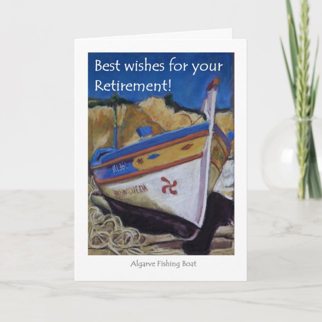 Greeting Card - portugisiskt fiskefartyg i pension Kort (Framsida)
