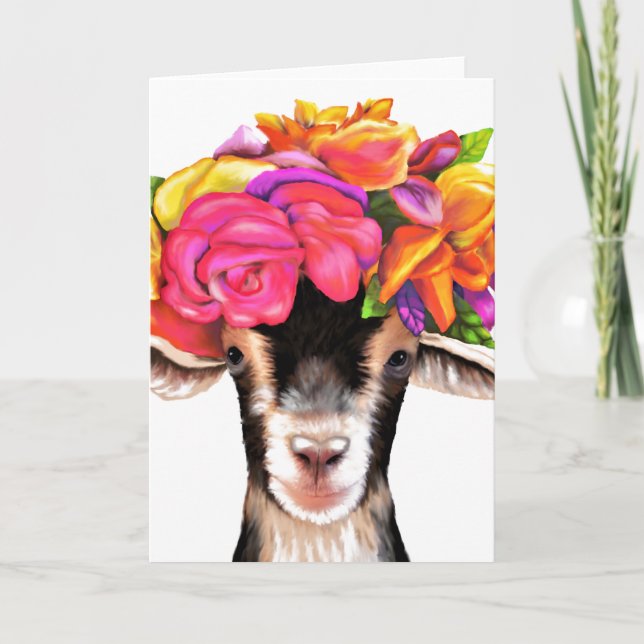 Greeting Card Posey the Goat Kort (Framsida)