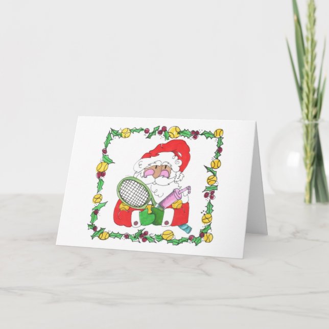 Greeting Card - Santa Tennis Helgkort (Framsida)