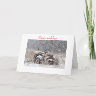 Greeting Card Snö-traktor Helgkort