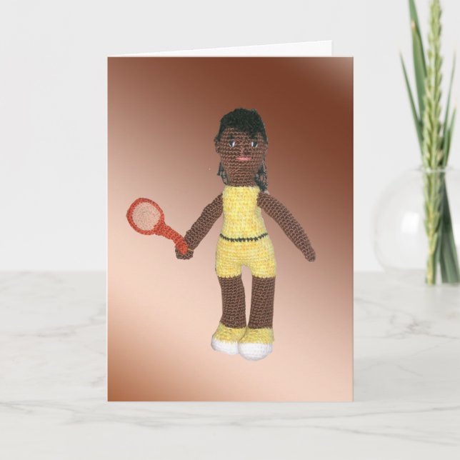 Greeting Card - Tennis Player Motivation (v.2) Tack Kort (Framsida)