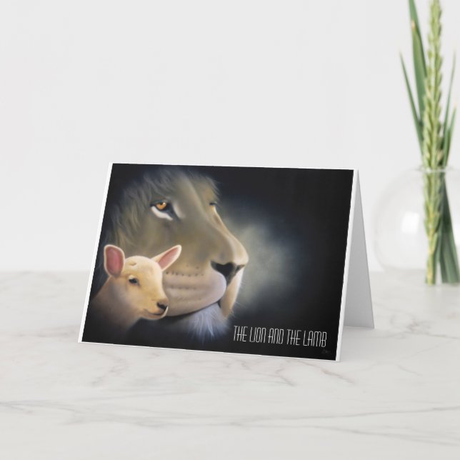 greeting card: The Lion and the Lamb Kort (Framsida)