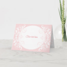 Greeting card, wedding invitation, pink, floral, inbjudan