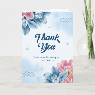 greeting card  with thank you note  kort