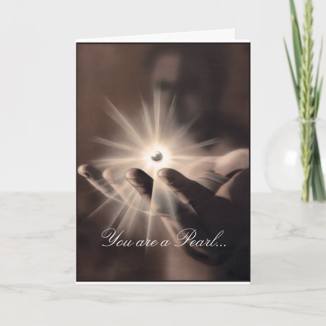 Greeting card: You are a pearl in Gods hand Kort (Framsida)