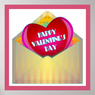 GREETINGKORT "HAPPY VALENTINE'S DAY" POSTER