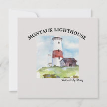 GREETINGKORT - MONTAUK LIGHTHOUSE