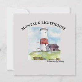 GREETINGKORT - MONTAUK LIGHTHOUSE KORT