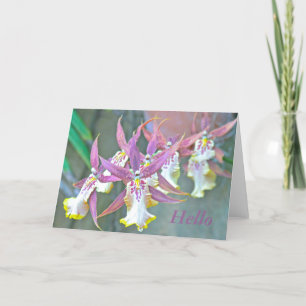 GREETINGKORT, "ORCHIDS" KORT
