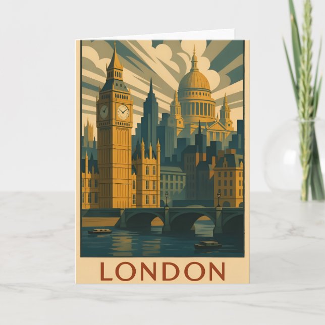 Greetings card featuring London  Kort (Framsida)