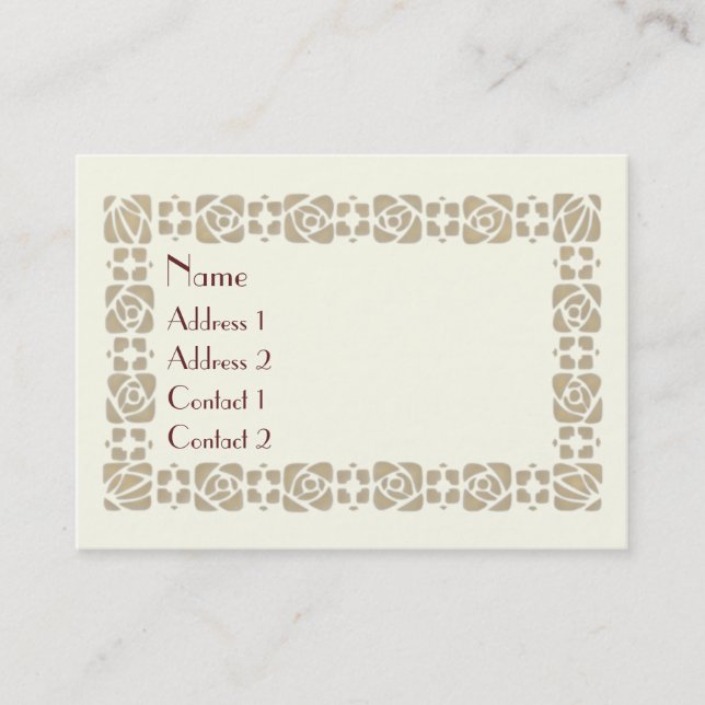 Greetings för art nouveau-säsongen visitkort (Framsida)