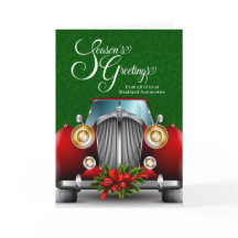 Greetings för Business Red Classic Car Season