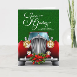 Greetings för Business Red Classic Car Season Helgkort