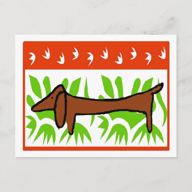 Greetings för Dachshund Season Helg Vykort (Framsida)