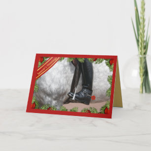 Greetings för Equestrian Riding Boots Horse Season Helgkort