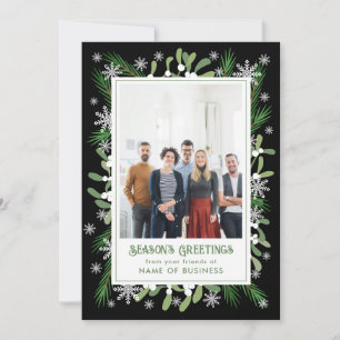 Greetings för gräs Snöflingor Business Photo Seaso Julkort