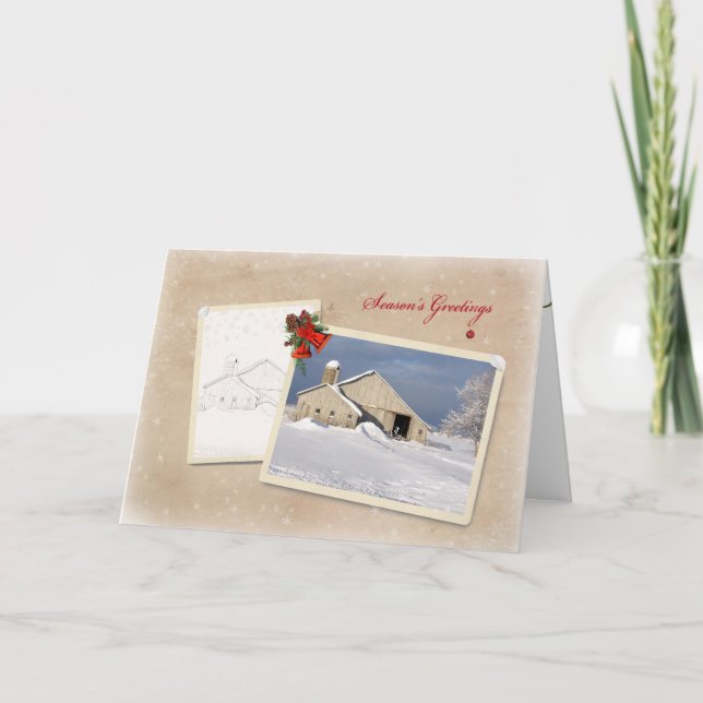 Greetings för land Barn Season Helgkort (Framsida)