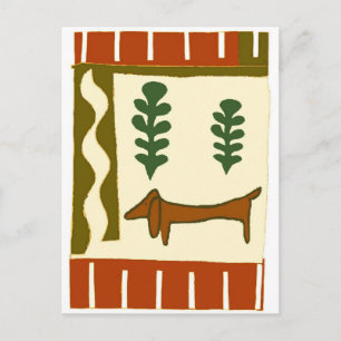 Greetings för land Dachshund-säsongen Helg Vykort