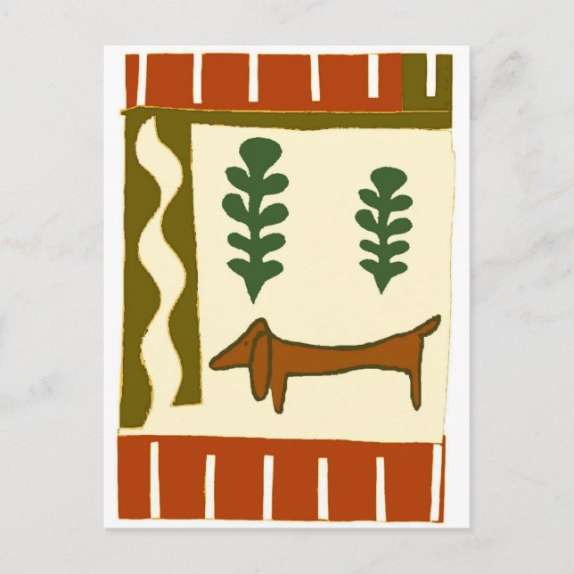 Greetings för land Dachshund-säsongen Helg Vykort (Framsida)