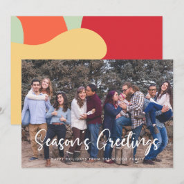 Greetings-foto för Modern Chic Typography Season Julkort