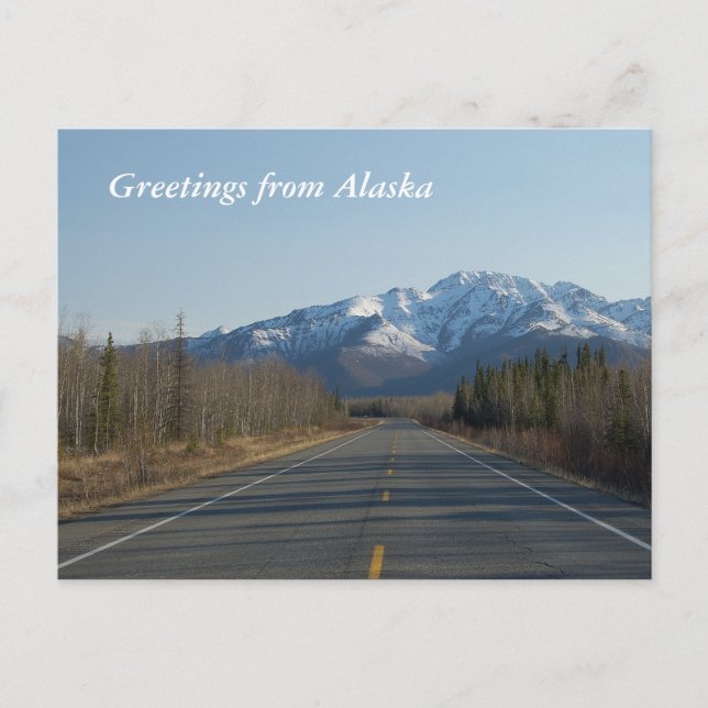 Greetings from Alaska Vykort (Framsida)