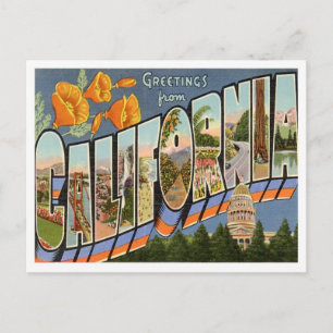 Greetings From California Vykort