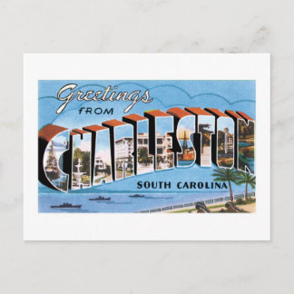 Greetings from Charleston, South Carolina! Vintage Vykort