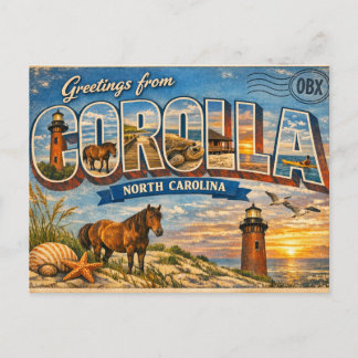 Greetings from Corolla Vykort
