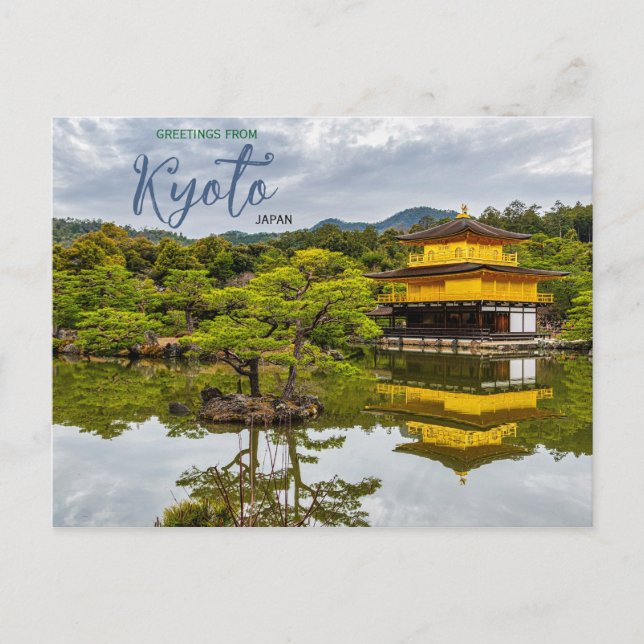 Greetings from Kyoto Japan Postcard Vykort (Framsida)