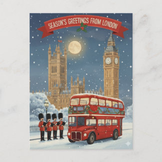 Greetings from London Christmas Card Vykort