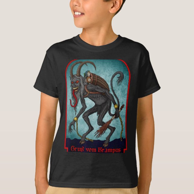Greetings From Ss Vom Krampus Christmas Festive Ho T Shirt (Framsida)