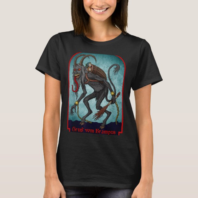 Greetings From Ss Vom Krampus Christmas Festive Ho T Shirt (Framsida)