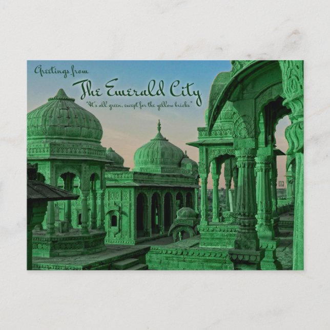 Greetings from the Emerald City Postcards Helg Vykort (Framsida)