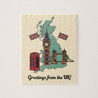 Greetings from the UK British Landmarks Travel Pussel